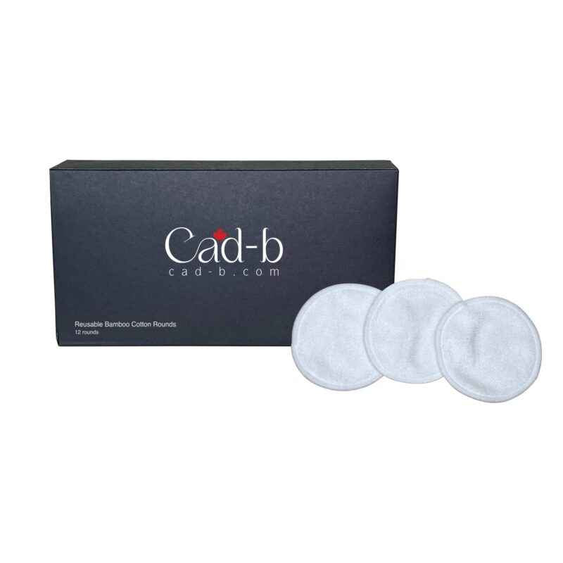 Image of Reusable Bamboo Cotton Rounds - Eco-Friendly Makeup Remover Pads (12 Pack) | Organic, Washable, Biodegradable | CAD B | CTP