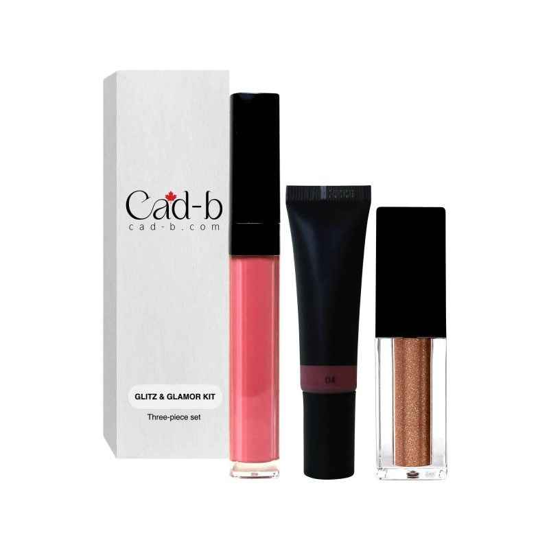 Image of Glitz & Glamor Makeup Set – COS | Lip Oil, Liquid Blush & Liquid Shimmer | Vegan, Cruelty-Free, Paraben-Free