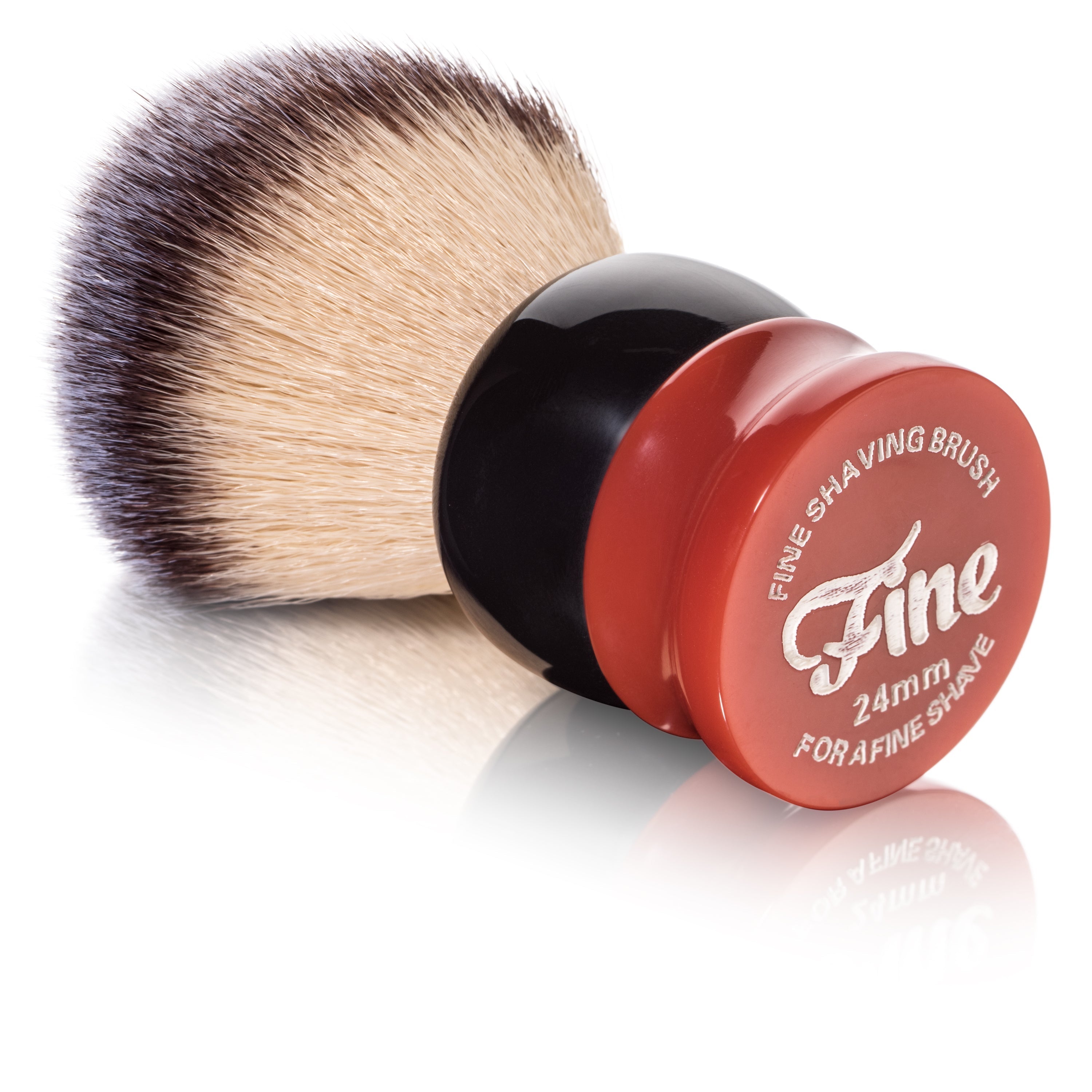 Image of Fine Accoutrements Stout Shaving Brush - Orange/Brown-2