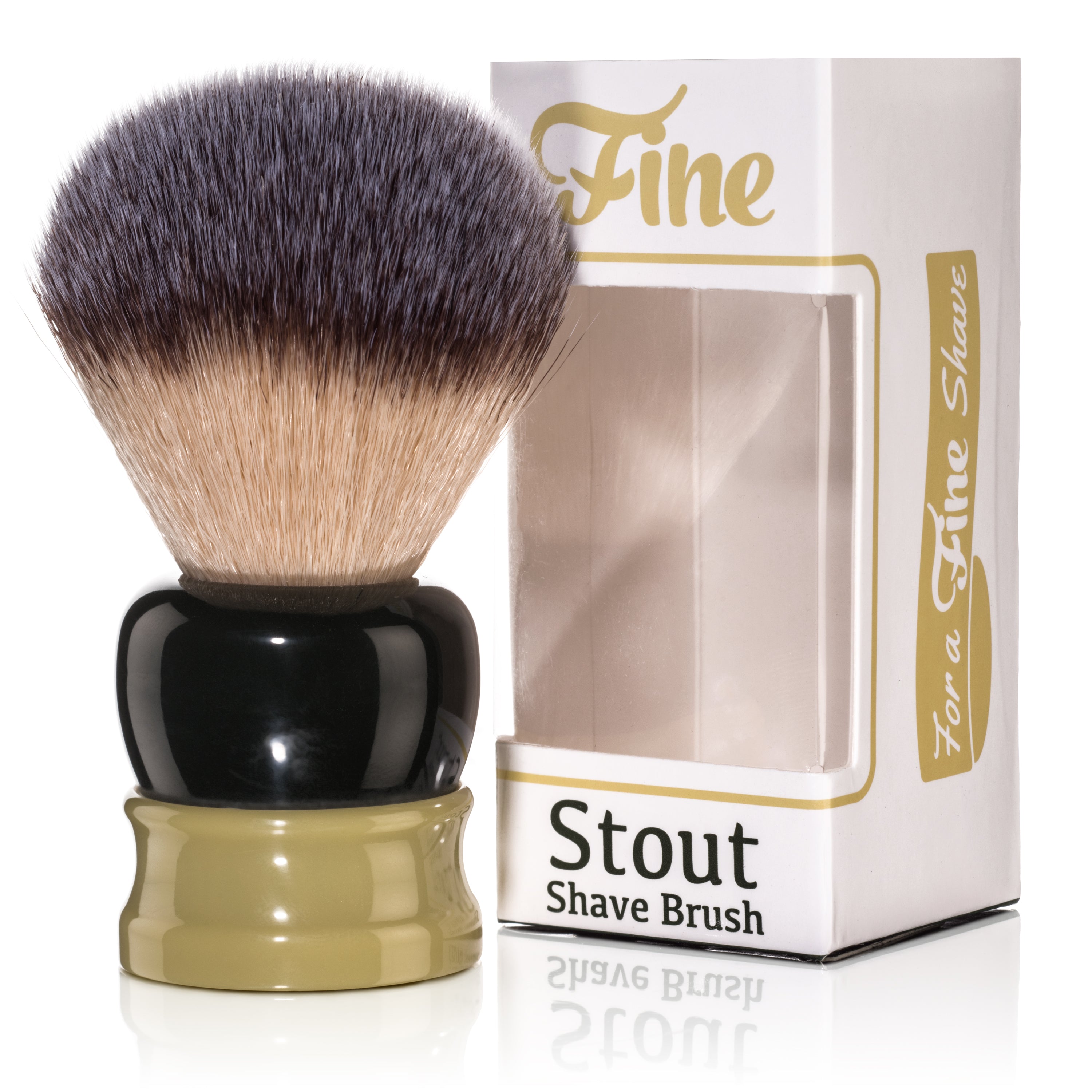 Image of Fine Accoutrements Stout Shaving Brush - Green/Gold-0