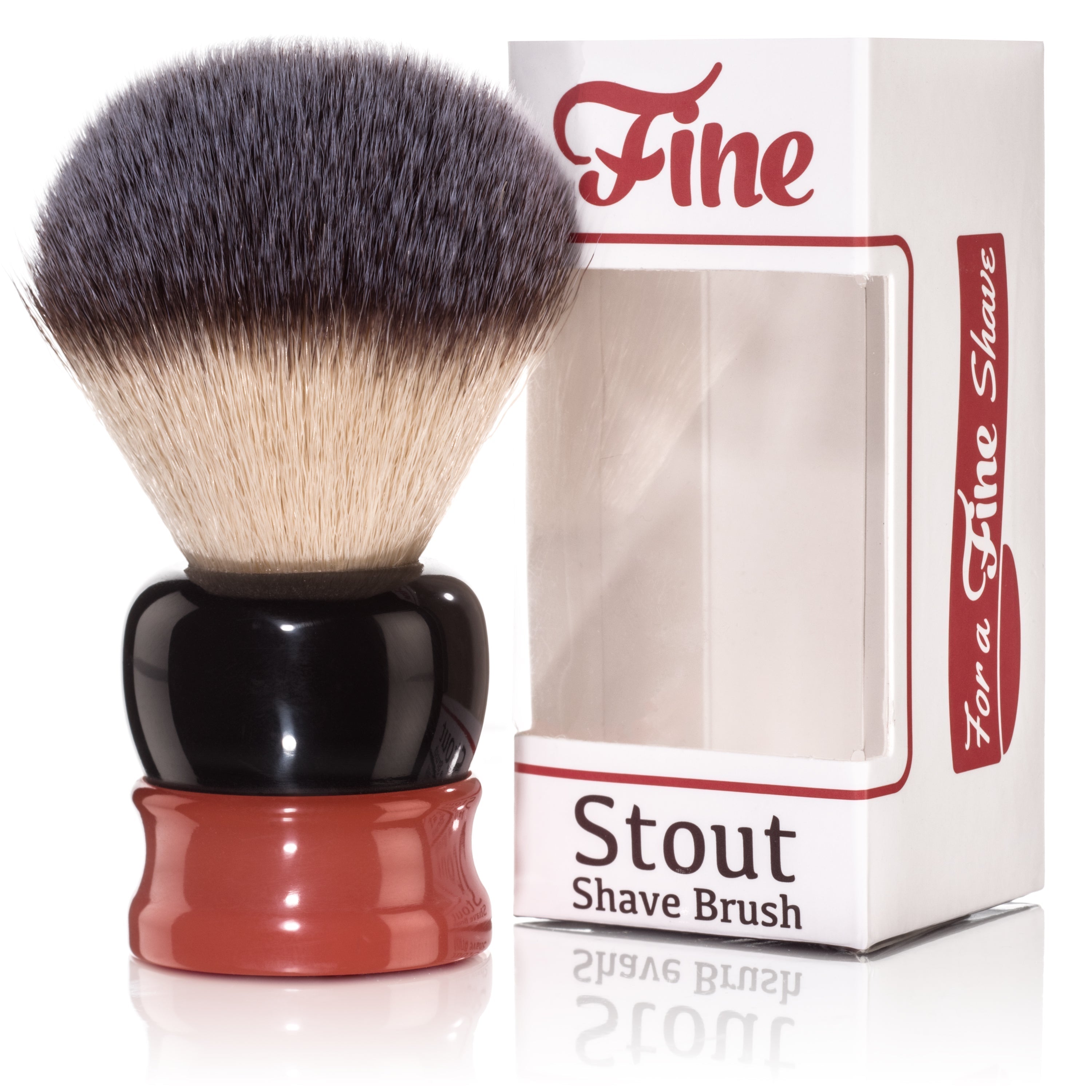 Image of Fine Accoutrements Stout Shaving Brush - Orange/Brown-0