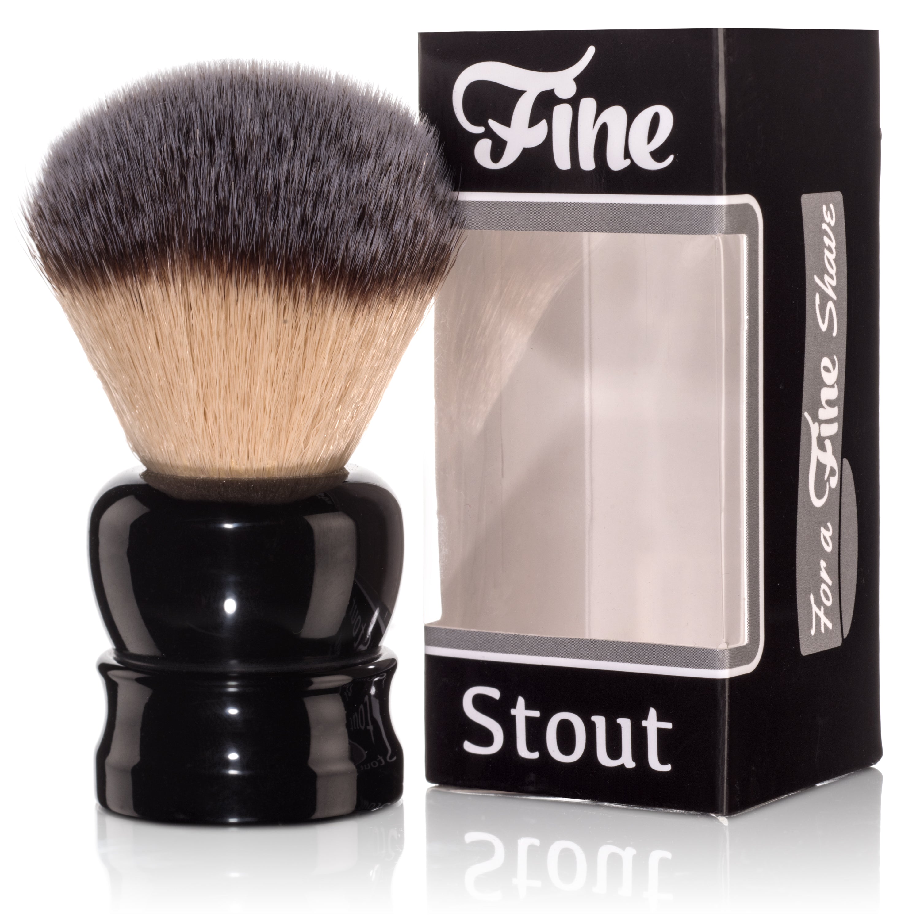 Image of Fine Accoutrements Stout Shaving Brush - Black-0