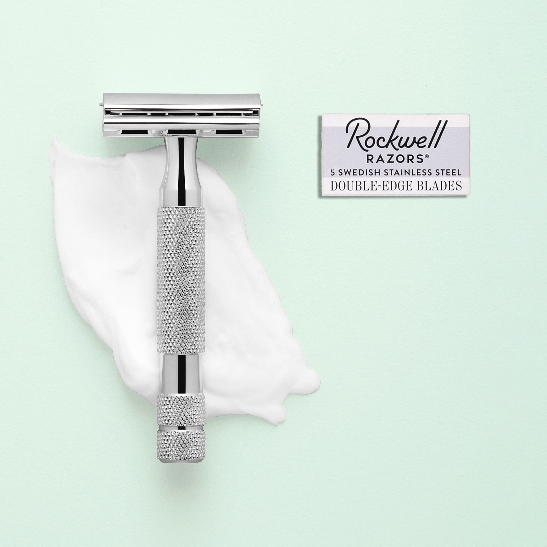 Image of Rockwell 2C Adjustable DE Safety Razor - White Chrome (2 Settings)-1