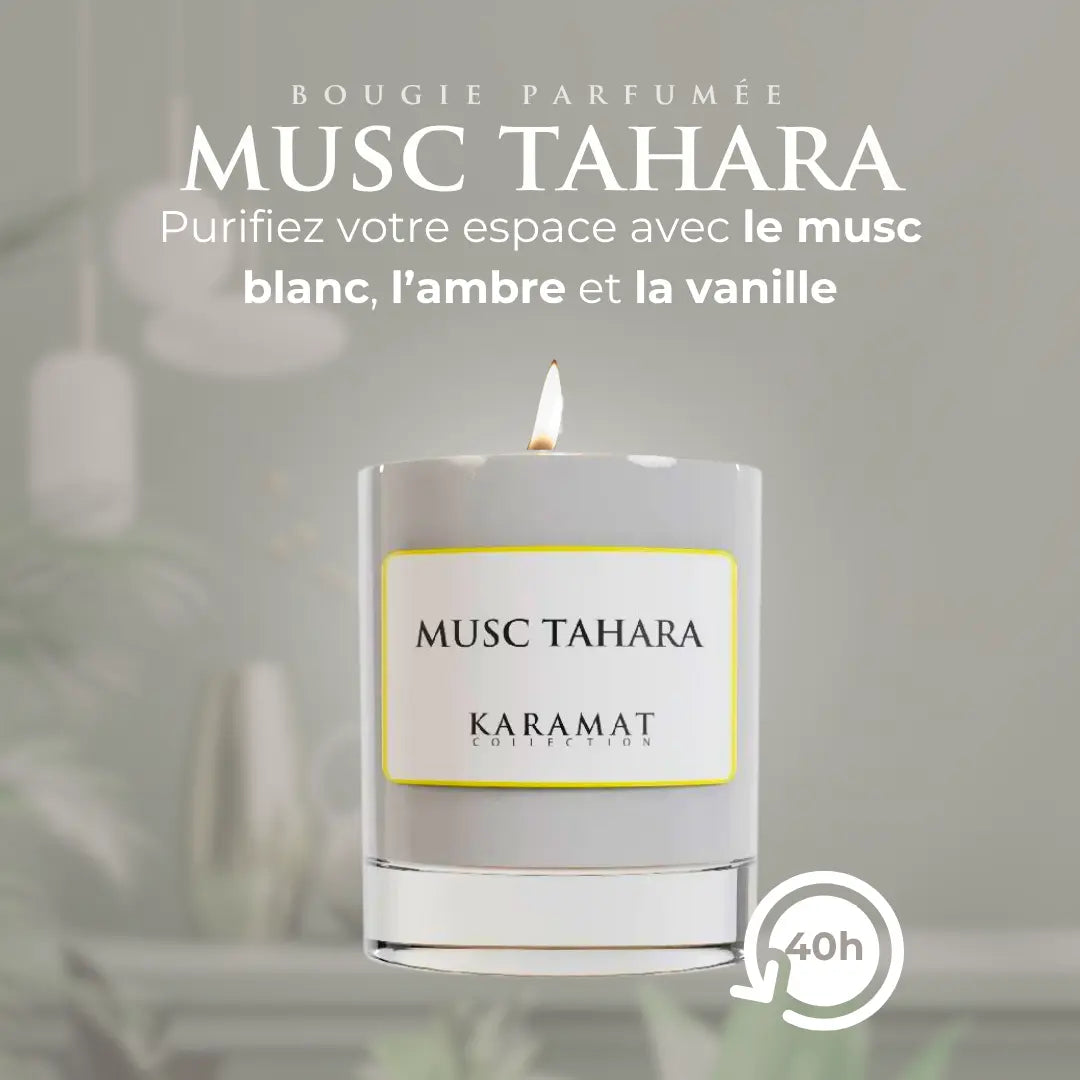Image of bougie parfumée Musc Tahara – Pureté Enveloppante-1