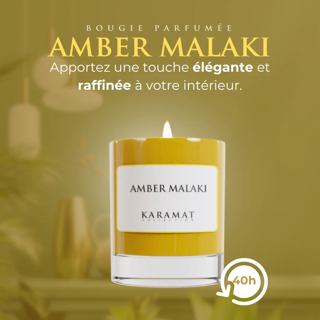 Image of bougie parfumée Amber Malaki – Éclats d’Ambre-1
