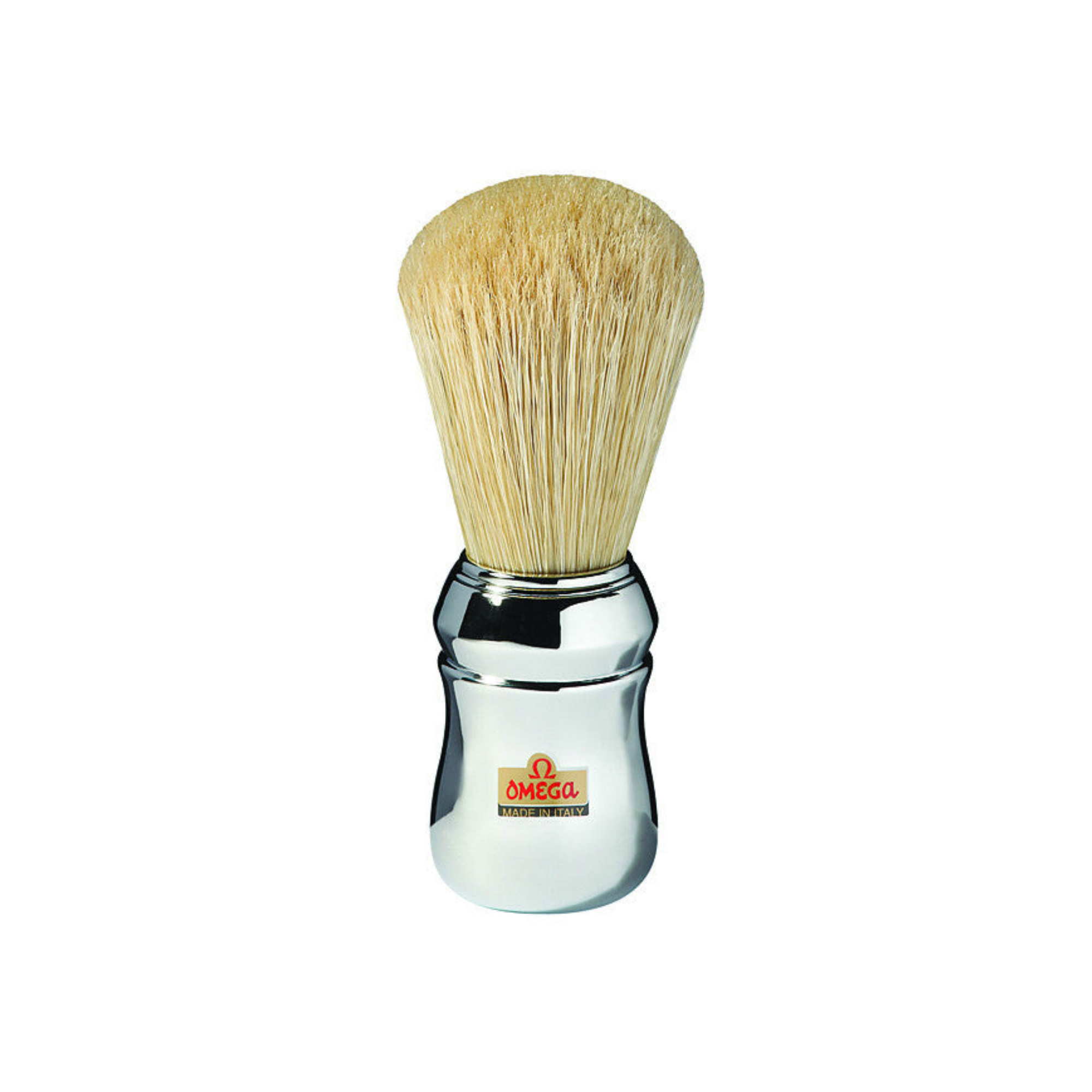 Image of Omega Chrome Boar Bristle Shaving Brush-0