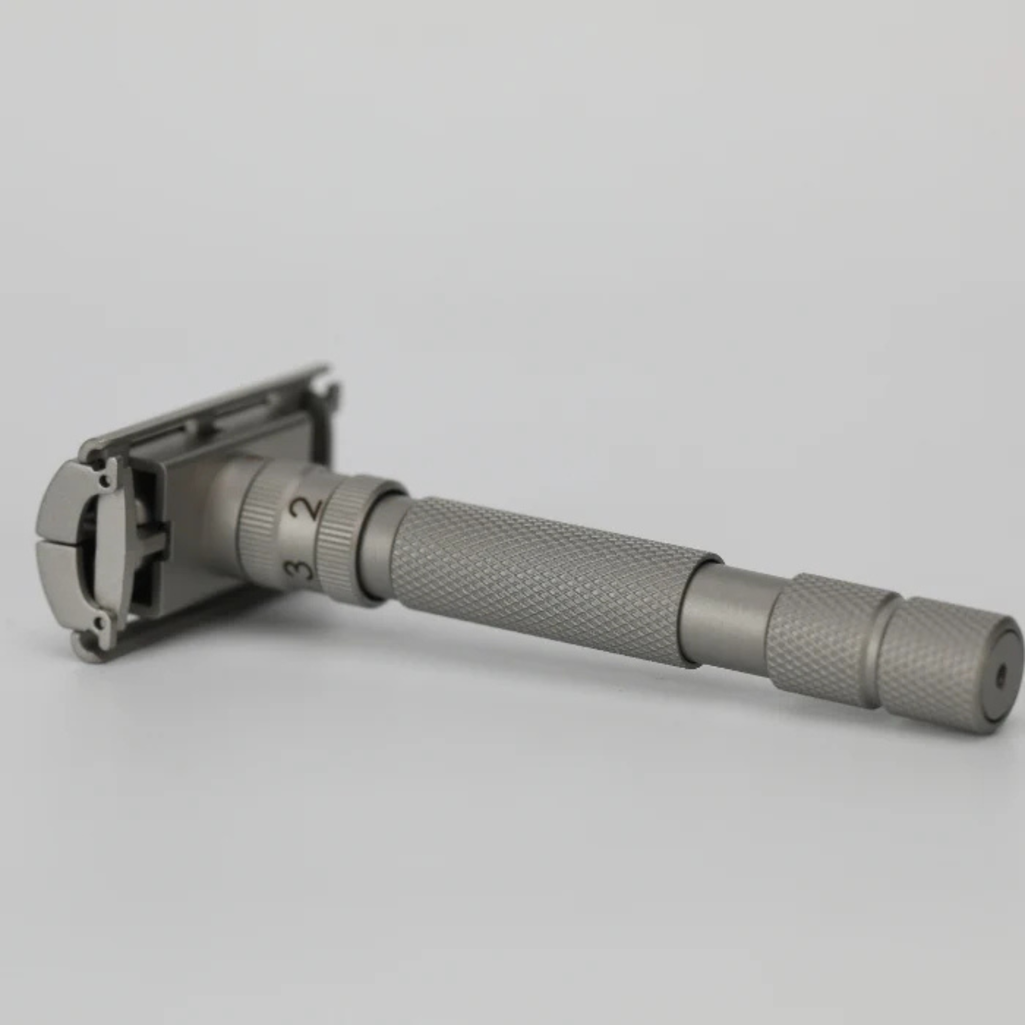 Image of Rockwell T2 Adjustable Twist-To-Open Stainless Steel DE Safety Razor - Matte Silver-1