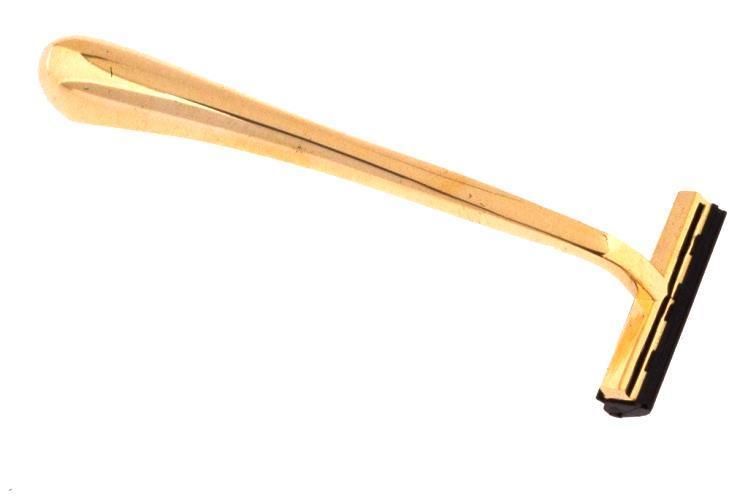 Image of GOLD TONE DOUBLE TRACK RAZOR #225-0