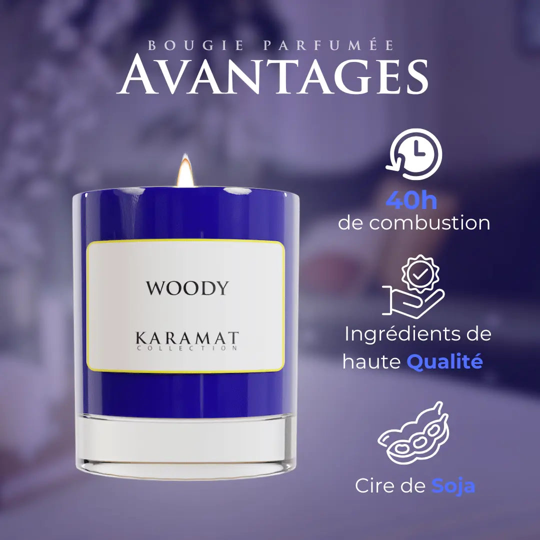 Image of bougie parfumée Woody – Essence de Forêt-2