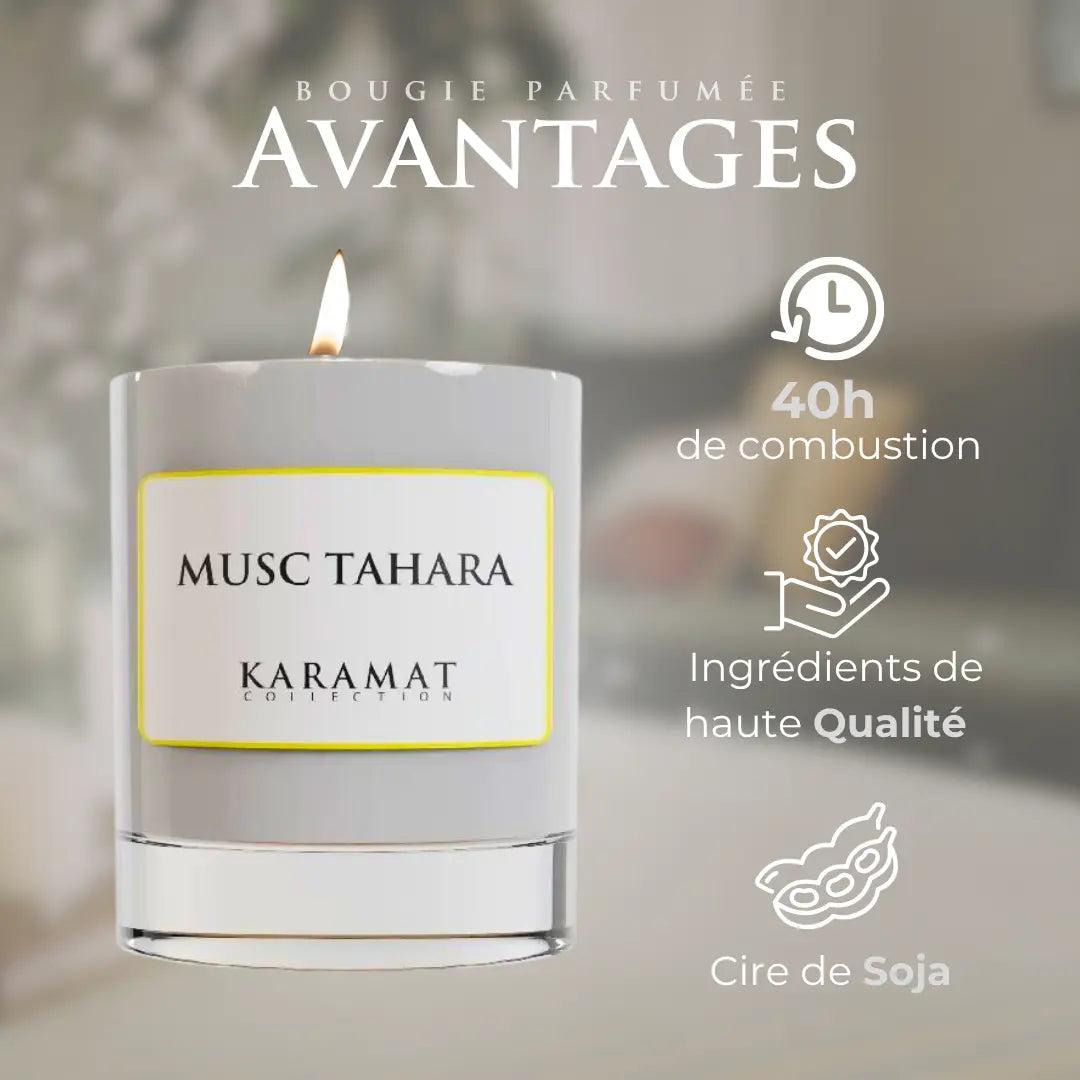 Image of bougie parfumée Musc Tahara – Pureté Enveloppante-2