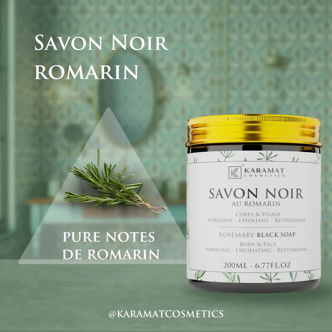 Image of Savon Noir Revitalisant au Romarin – 200ml-2