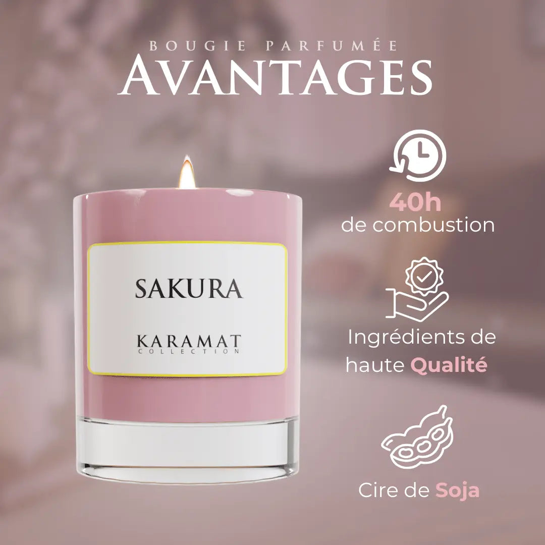 Image of Bougie parfumé Sakura – Floraison Printanière-2