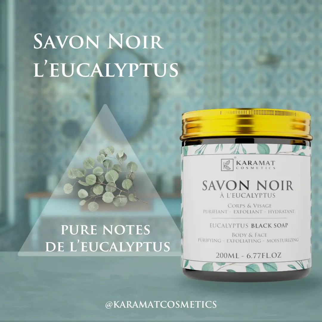 Image of Savon Noir Eucalyptus 200ml | Puissance Purifiante et Rafraîchissement Intense-4