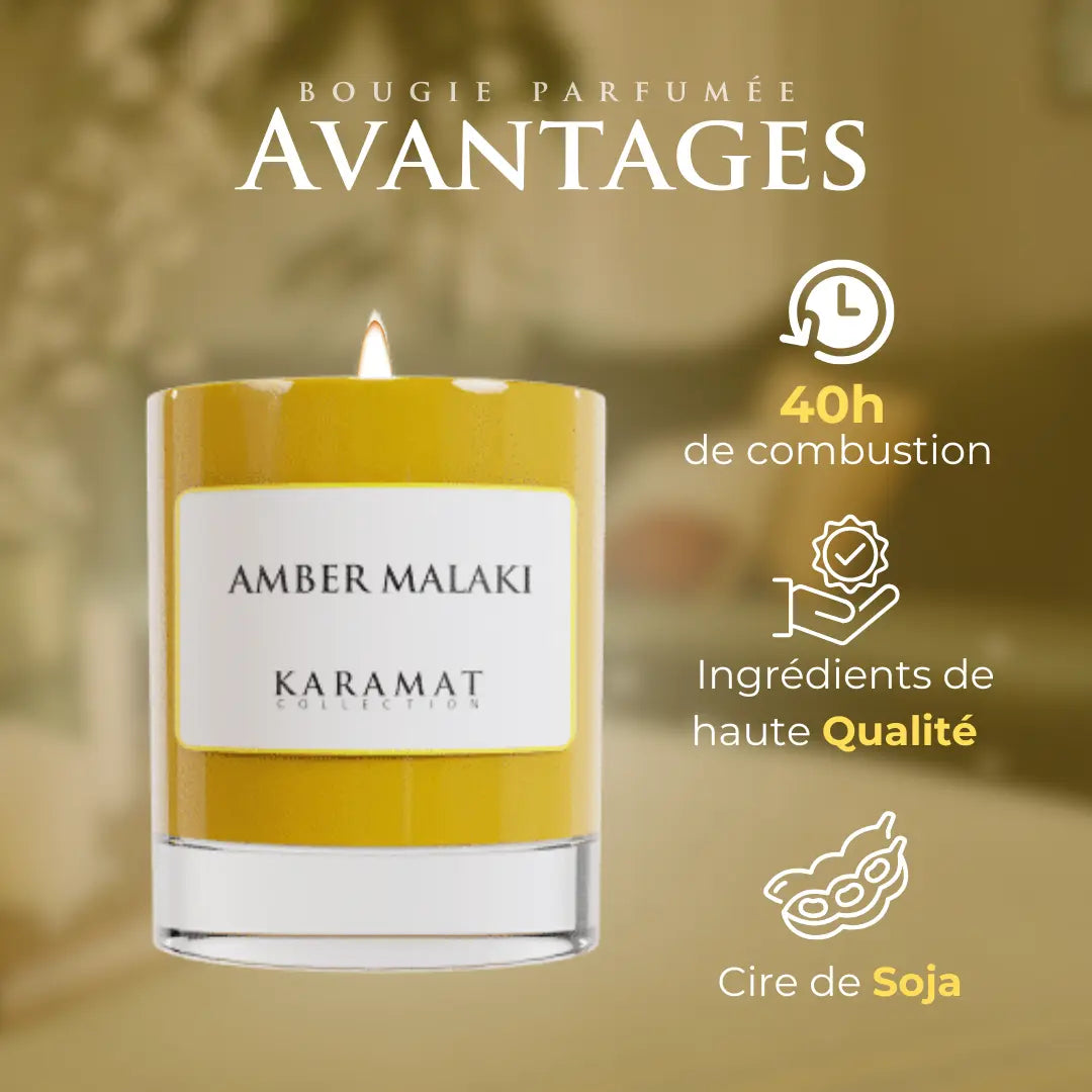 Image of bougie parfumée Amber Malaki – Éclats d’Ambre-2