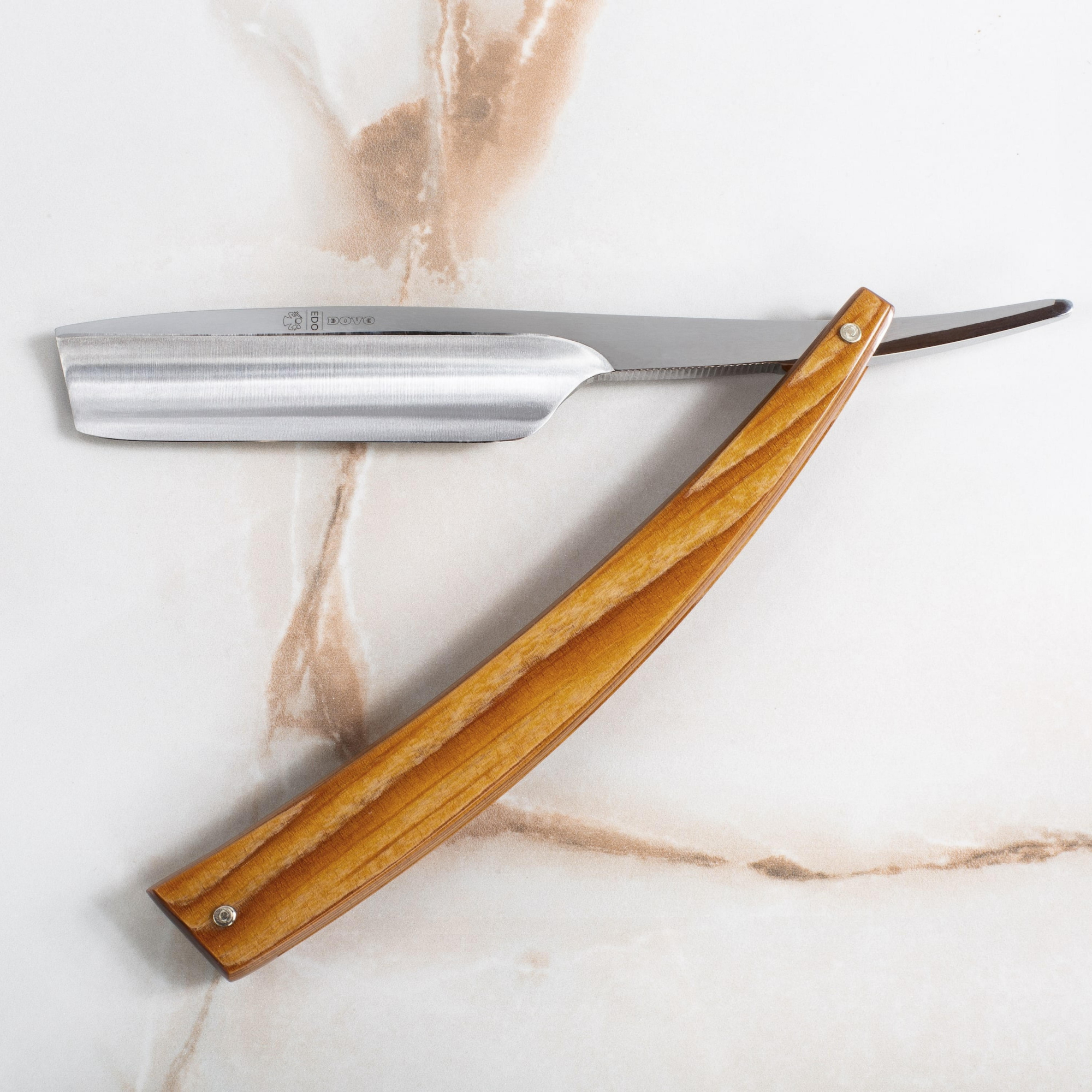 Image of Dovo Straight Razor, Edo Spruce Wood Handle 5/8