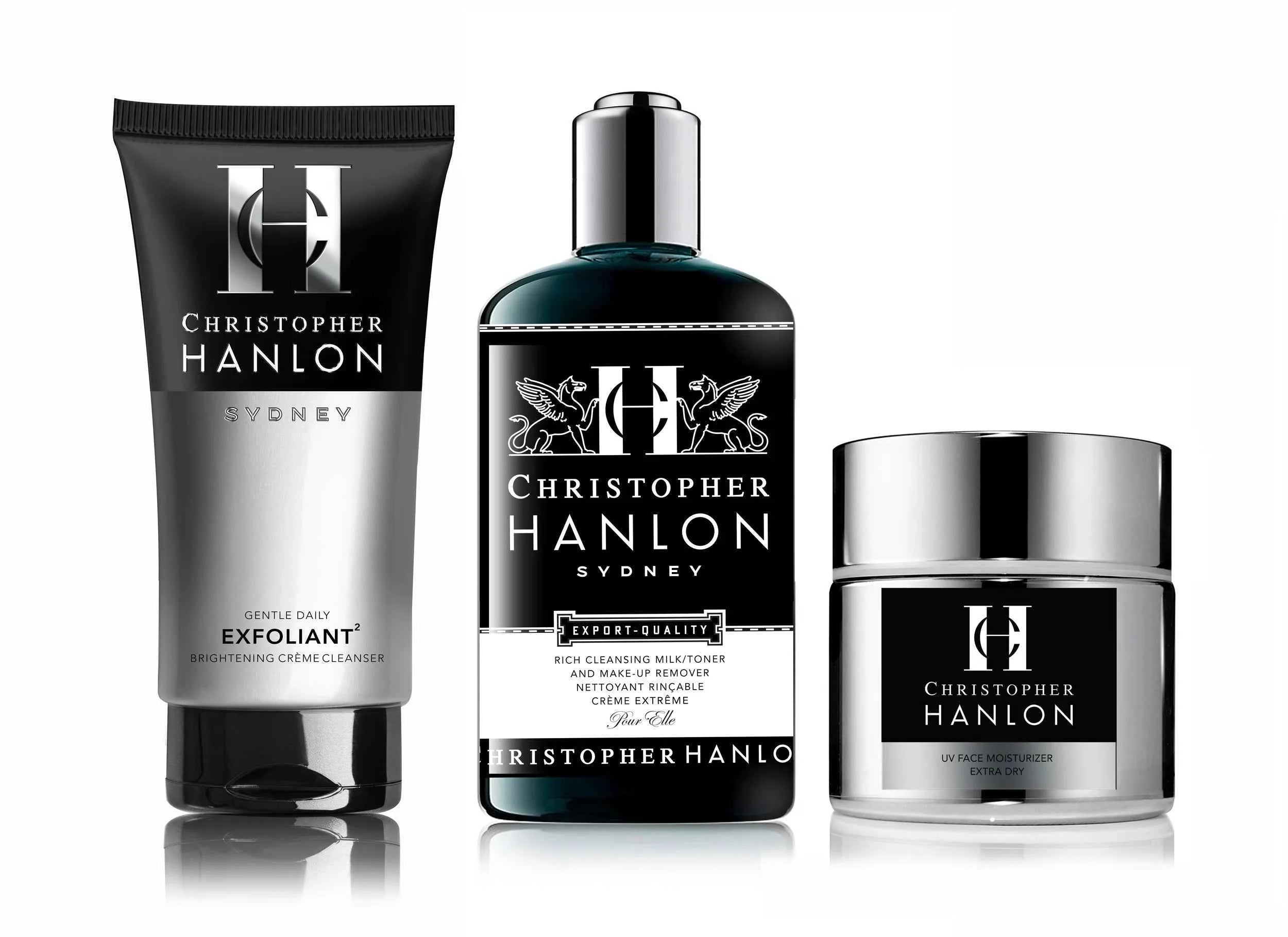 Image of CHRISTOPHER HANLON  3 Step SKINCARE DEAL WITH CLEANSING MILK | Extra Dry