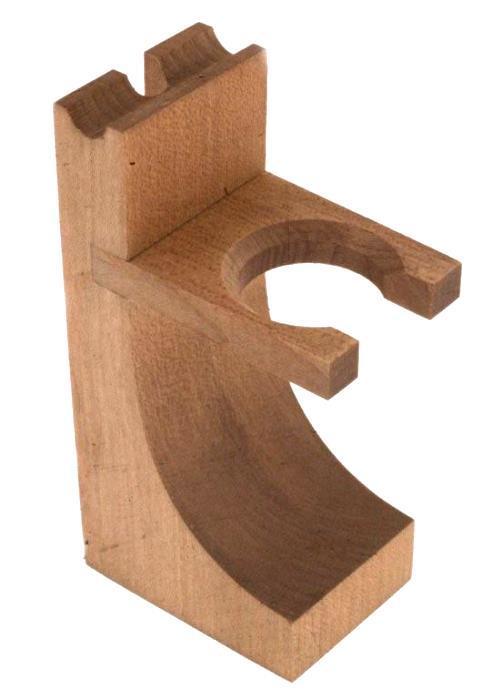 Image of Col. Conk Stand holds Double Track Razor with  Shave Brush - Hardwood (Razor & Brush Not Included)-0