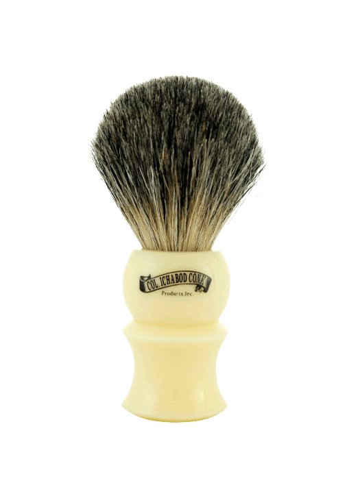 Image of Col. Conk Badger Shaving Brush, H:102, Cream Resin Handle-0