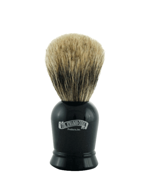 Image of Col. Conk Badger Shaving Brush, H:102, K:21, Faux Ebony Handle (Black)-0