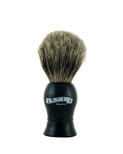 Image of Col. Conk Badger Shaving Brush, H:102, K:19, Black Resin Handle-0