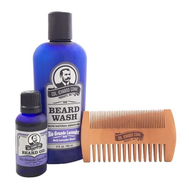 Image of RIO GRANDE LAVENDER BEARD KIT - with 2 sided comb #4050-0
