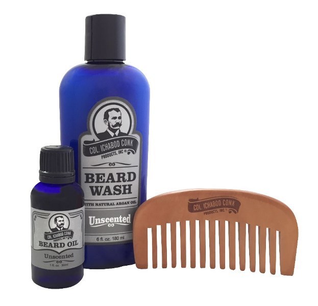 Image of Col Conk Unscented Beard Kit with small comb #4044-0