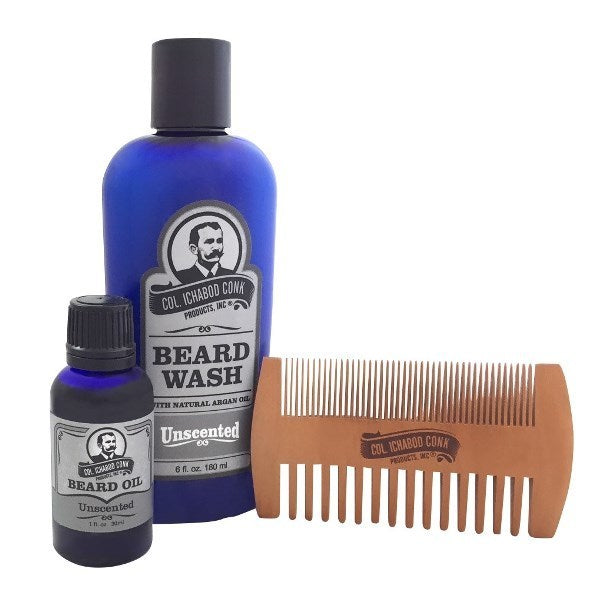 Image of COL CONK UNSCENTED BEARD KIT - with 2 sided comb #4054-0