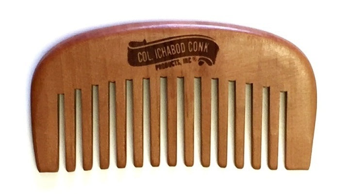 Image of Col. Conk Small Peachwood Beard Comb-0