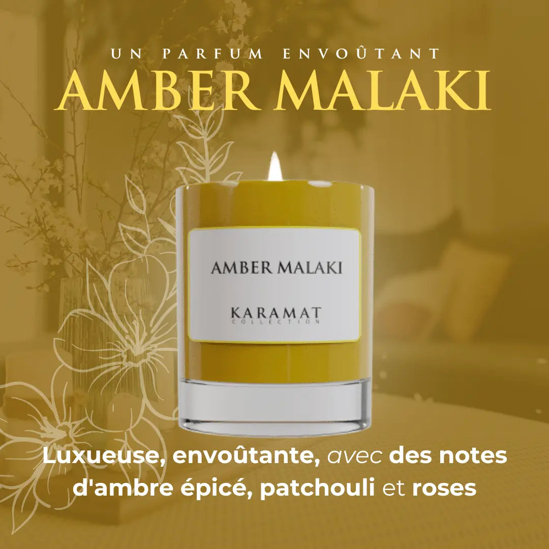 Image of bougie parfumée Amber Malaki – Éclats d’Ambre-3