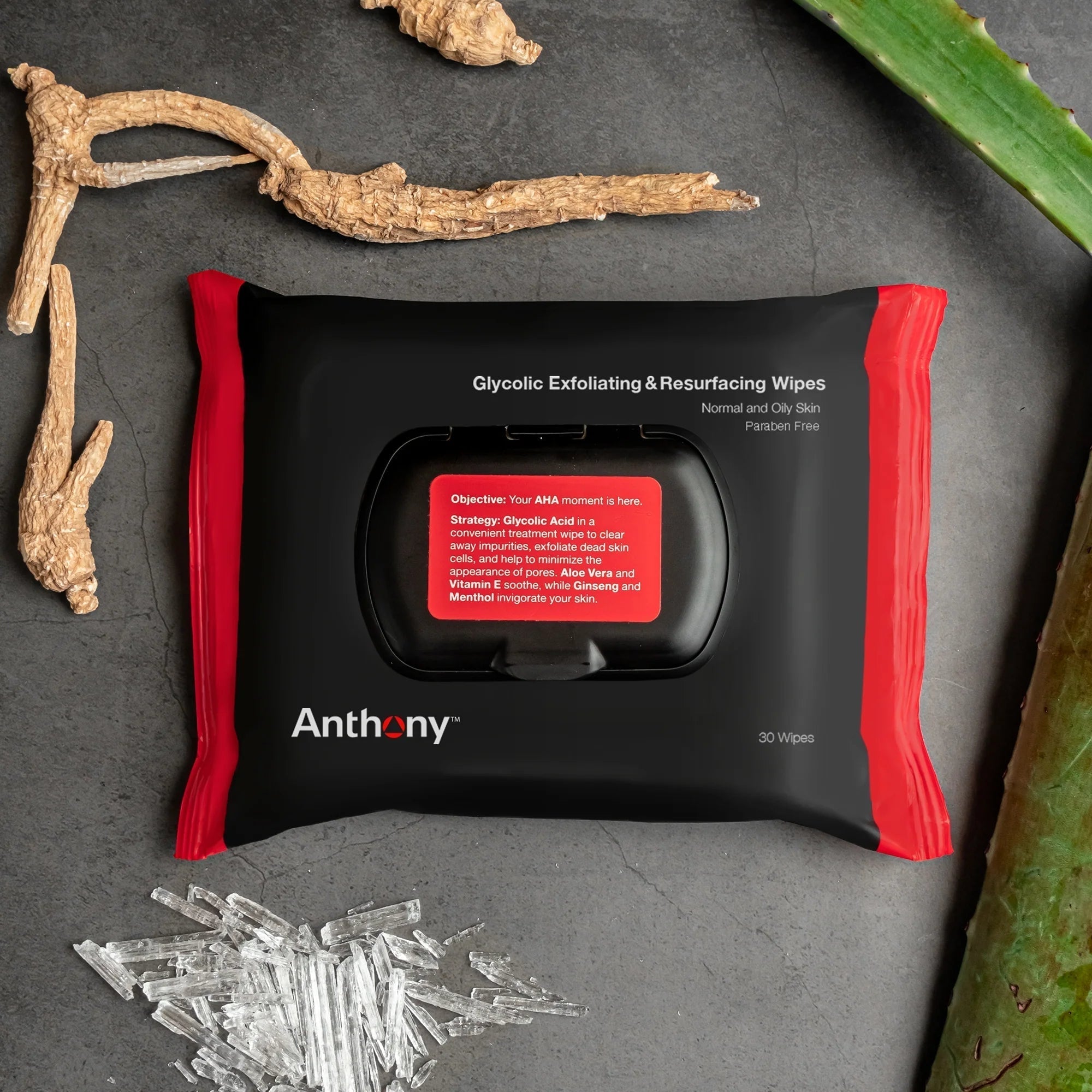 Image of Anthony Glycolic Exfoliating & Resurfacing Wipes 30 Wipes-2