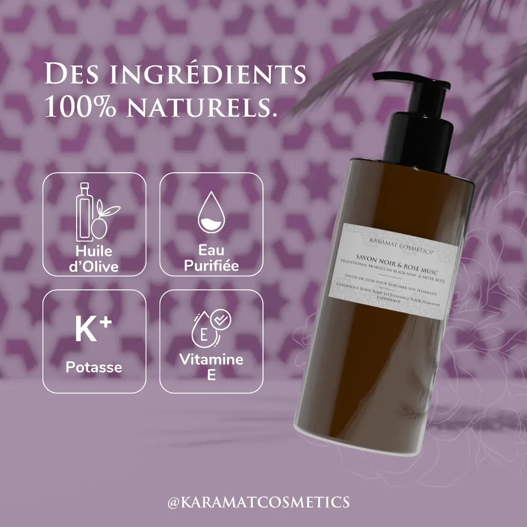 Image of Savon Noir + Rose Musc 300ml-2