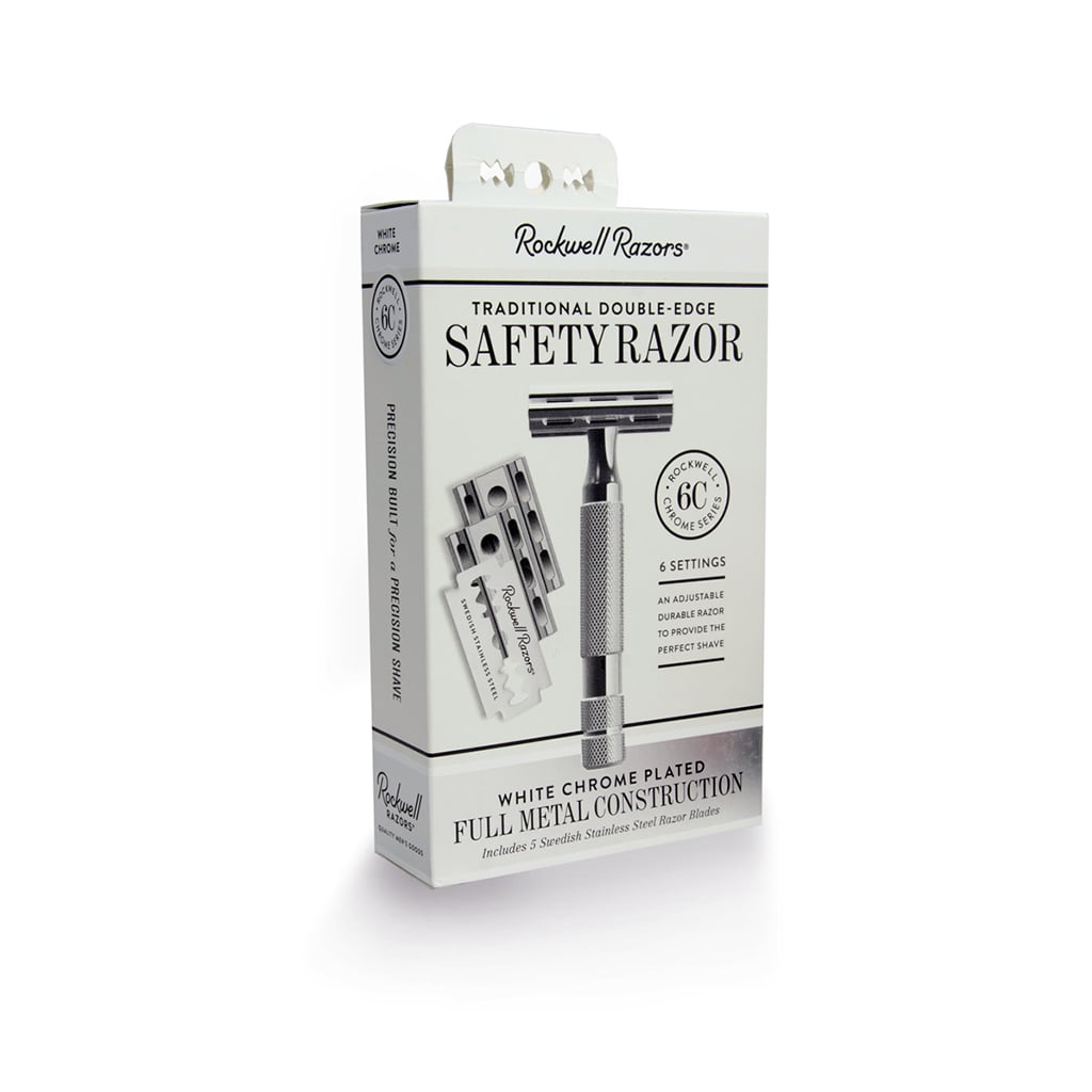 Image of Rockwell 6C Adjustable Safety Razor - White Chrome (Beginner Friendly)-1