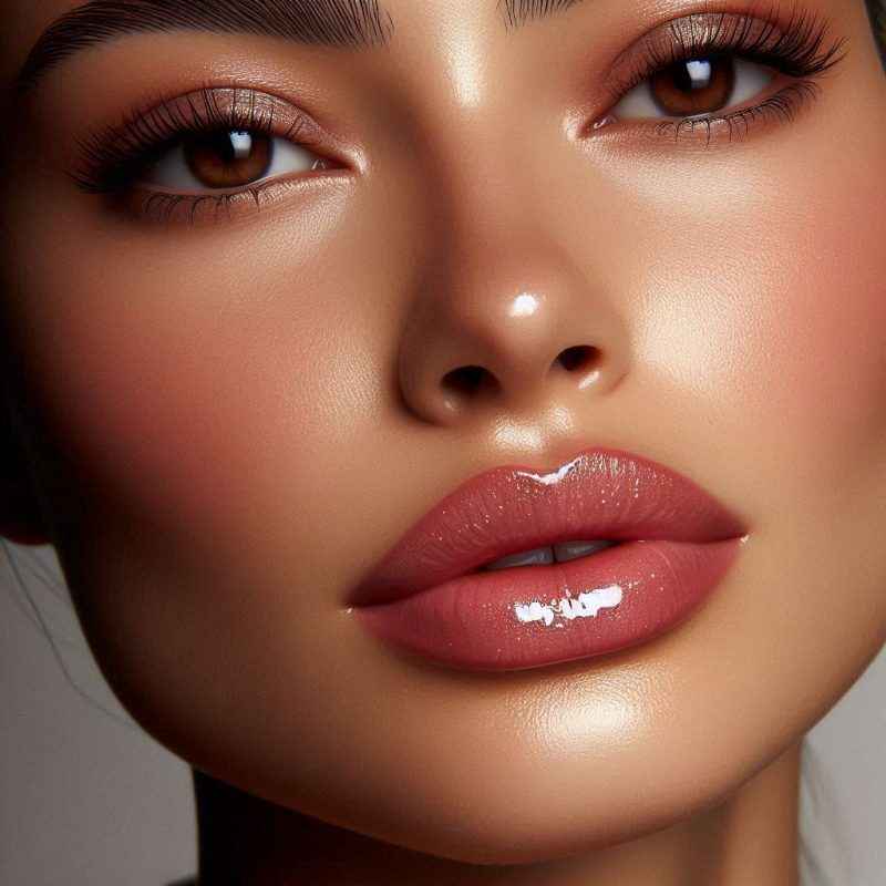 Image of Lip Gloss Tropical - Hydrating Sheer Coral-Pink Lip Gloss with High Shine & Shimmer Finish - Vegan, Paraben-Free | CAD B | LG27