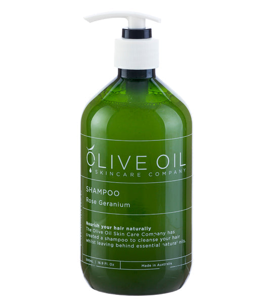 Image of Hair Shampoo, Castile Style, Rose Geranium 500ml-1