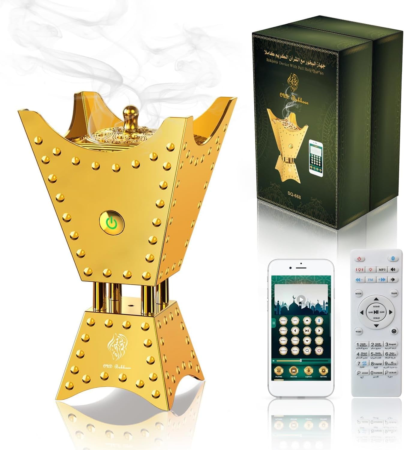 Image of Brûleur d’Encens Électronique AlKarama – Rechargeable USB – Brûleur d’Encens Arabe Électrique – Diffuseur d’Aromathérapie – Porte-Encens Musulman pour Voiture et Maison-0