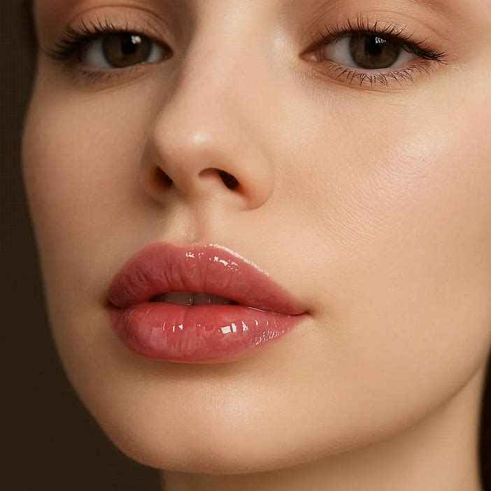 Image of Lip Gloss Tropical - Hydrating Sheer Coral-Pink Lip Gloss with High Shine & Shimmer Finish - Vegan, Paraben-Free | CAD B | LG27