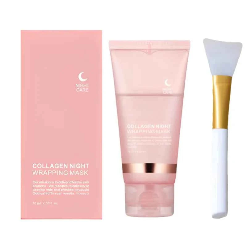 Image of 5PC Koreanische Kollagen Verpackung Peel Off Gesichtsmaske Elastizität Feuchtigkeit Reduziert Durchhängen Mattheit Hydrolysierte Kollagen Hautpflege