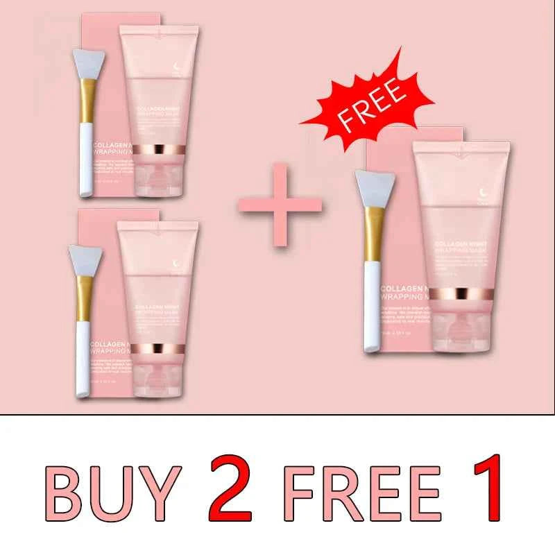Image of 5PC Koreanische Kollagen Verpackung Peel Off Gesichtsmaske Elastizität Feuchtigkeit Reduziert Durchhängen Mattheit Hydrolysierte Kollagen Hautpflege