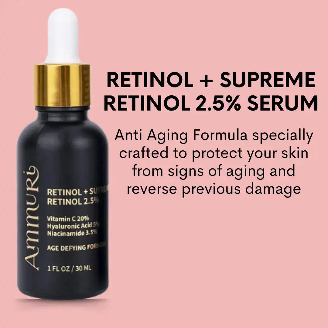 Image of Ammuri Pro-Retinol 2.5% Face Serum - Anti Aging Retinol Serum-4