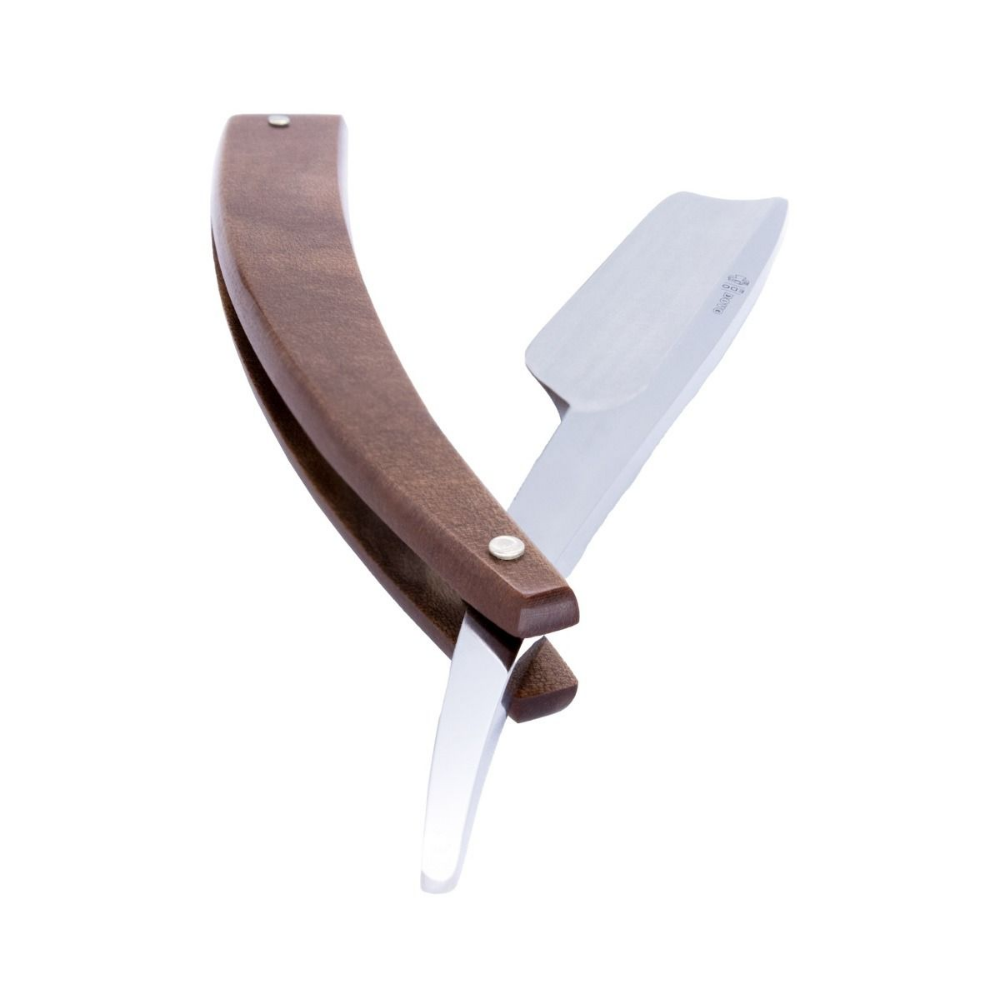 Image of DV-8009143, Dovo Straight Razor EDO, 5/8”, carbon, 1/1 full hollow, Ultra compressed beech wood-1