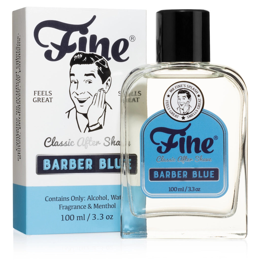 Image of Fine® Barber Blue Aftershave 3.3oz / 100ml-1