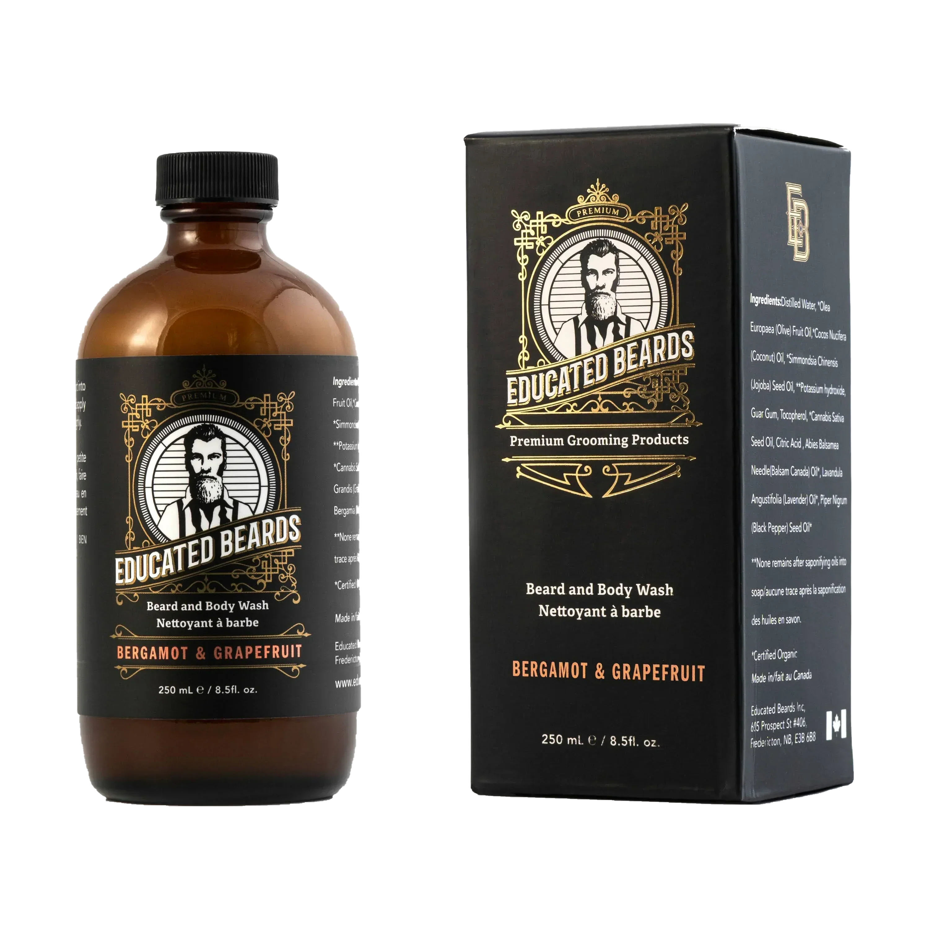 Image of Educated Beards Purifying Beard & Body Wash - Bergamot Grapefruit, 250ml-0