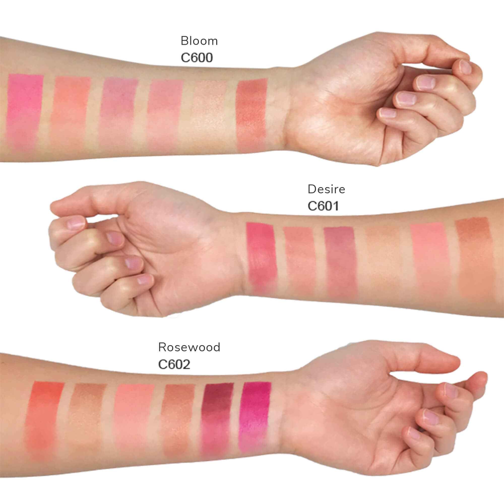 Image of 6 Shade Blush Palette for Natural Glow & Buildable Color – Desire | CAD B | C601