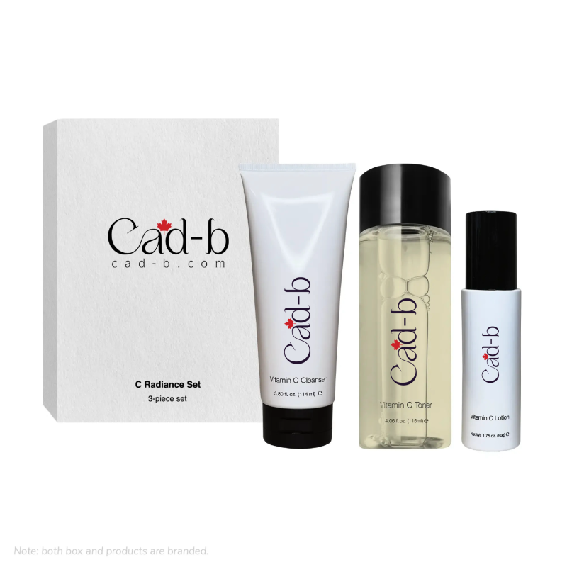 Image of C Radiance Skincare Set - VITC | Brightening Vitamin C Cleanser, Toner & Lotion | Hydrating, Antioxidant-Rich Trio | Vegan & Cruelty-Free