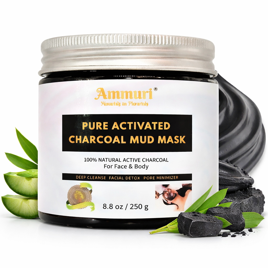 Image of Ammuri Pure Activated Charcoal Mud Mask for Face & Body-0