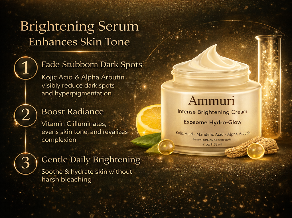 Image of Ammuri Lightening Permanent Whitening Set Kojic Acid Serum Exosome Cream SPF 50-4