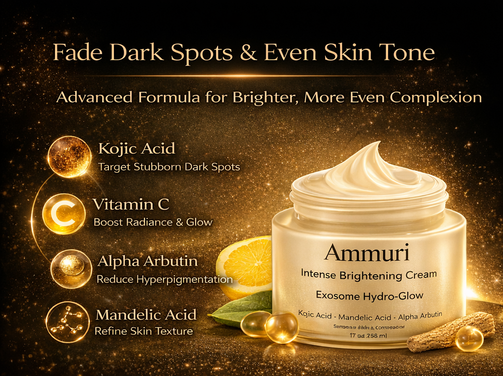 Image of Ammuri Lightening Permanent Whitening Set Kojic Acid Serum Exosome Cream SPF 50-3
