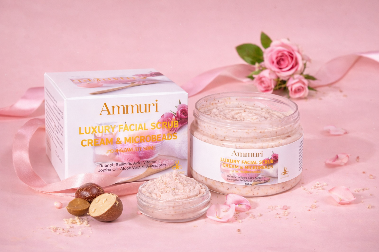 Image of Ammuri Skincare Retinol Facial Scrub - Exfoliating Cream-3