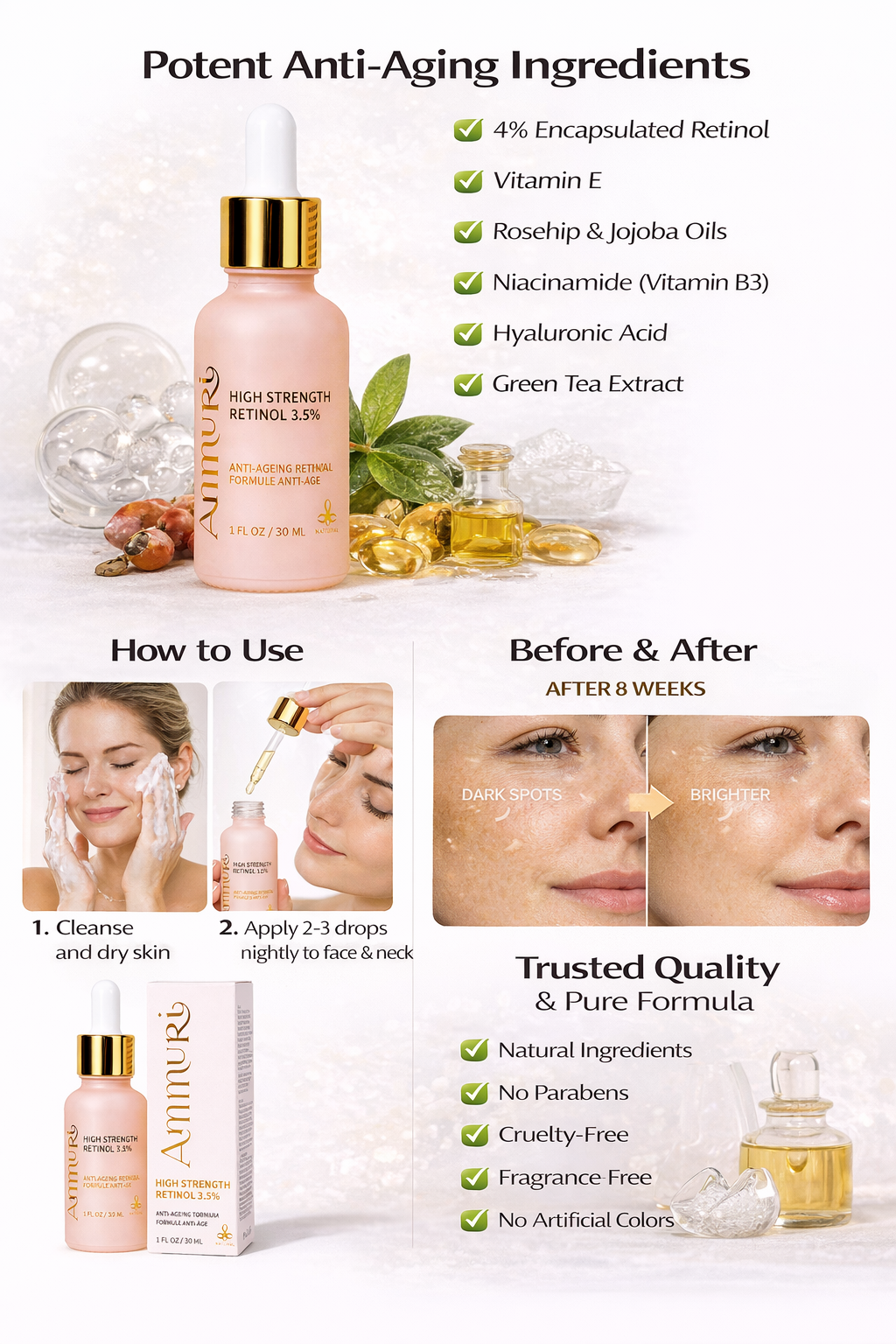 Image of Ammuri Skincare High Strength Retinol 3.5% Serum - Anti-Aging-1