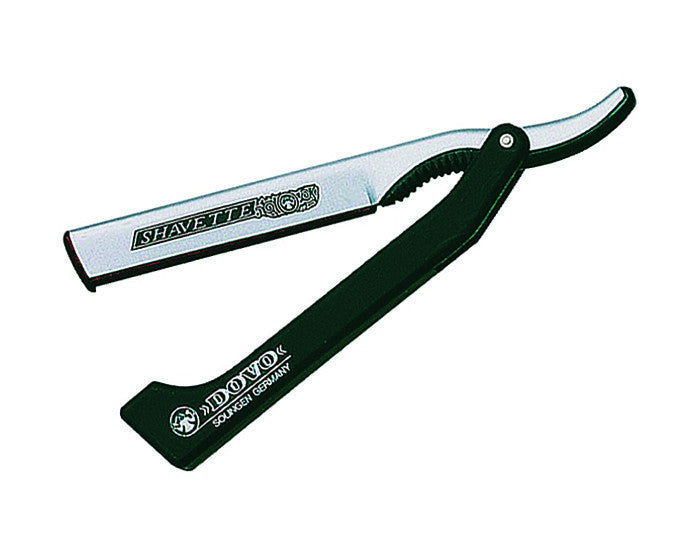 Image of Dovo Shavette, Silver Aluminum with Black Plastic Handle-1